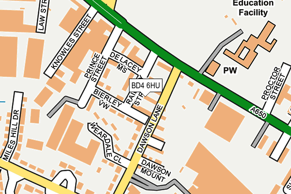 BD4 6HU map - OS OpenMap – Local (Ordnance Survey)