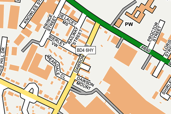 BD4 6HY map - OS OpenMap – Local (Ordnance Survey)