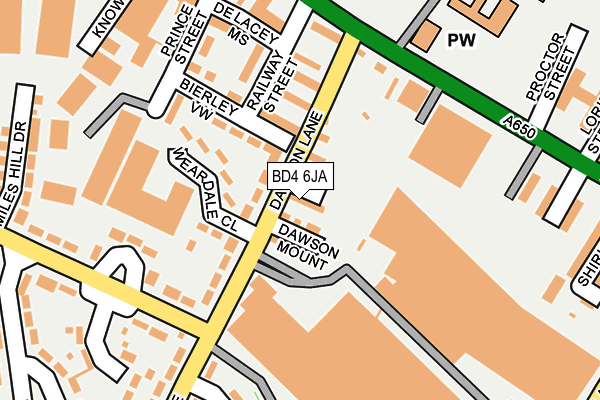 BD4 6JA map - OS OpenMap – Local (Ordnance Survey)