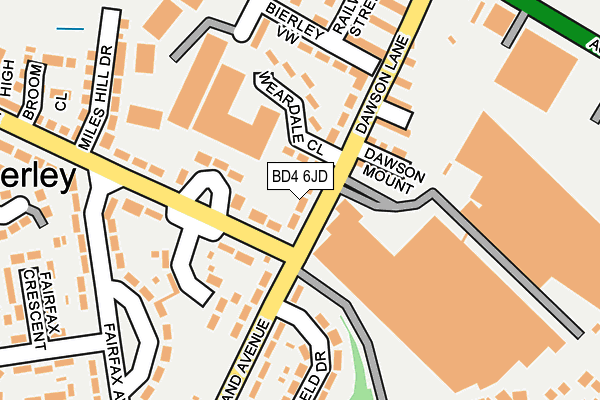 BD4 6JD map - OS OpenMap – Local (Ordnance Survey)