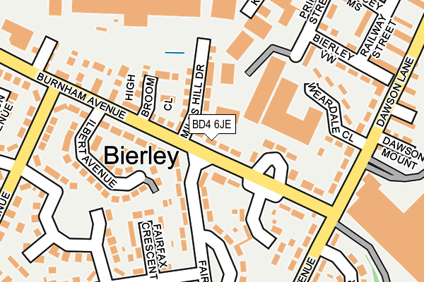 BD4 6JE map - OS OpenMap – Local (Ordnance Survey)