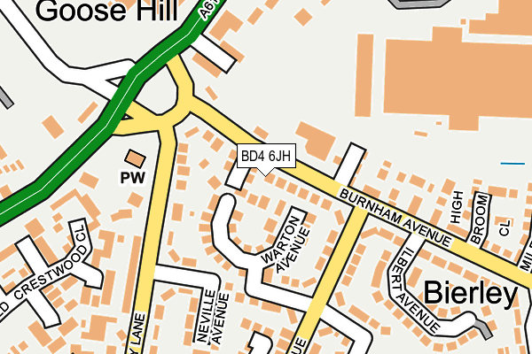 BD4 6JH map - OS OpenMap – Local (Ordnance Survey)