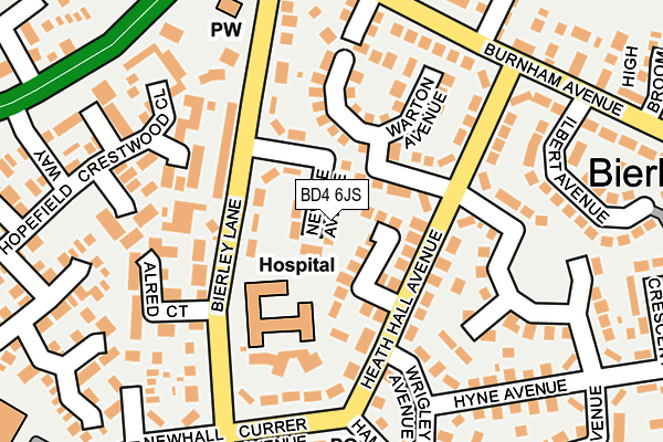 BD4 6JS map - OS OpenMap – Local (Ordnance Survey)