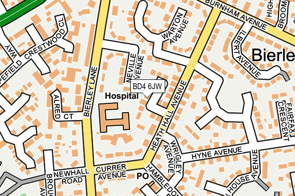 BD4 6JW map - OS OpenMap – Local (Ordnance Survey)