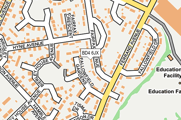 BD4 6JX map - OS OpenMap – Local (Ordnance Survey)