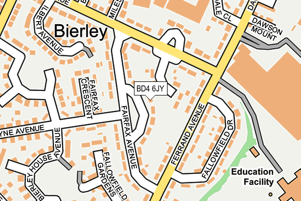 BD4 6JY map - OS OpenMap – Local (Ordnance Survey)