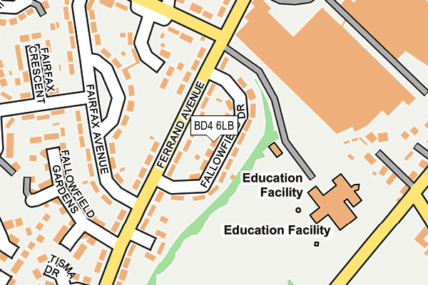 BD4 6LB map - OS OpenMap – Local (Ordnance Survey)