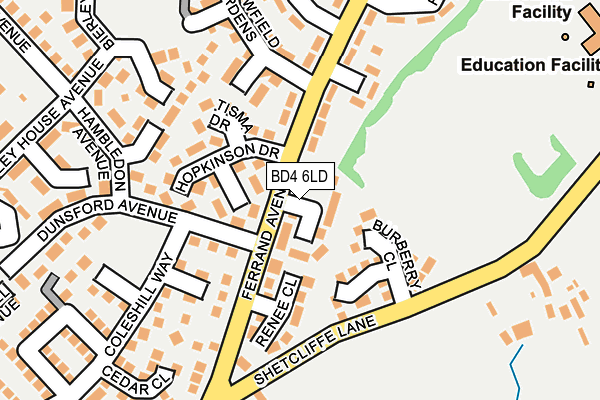 BD4 6LD map - OS OpenMap – Local (Ordnance Survey)
