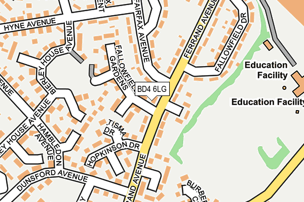 BD4 6LG map - OS OpenMap – Local (Ordnance Survey)