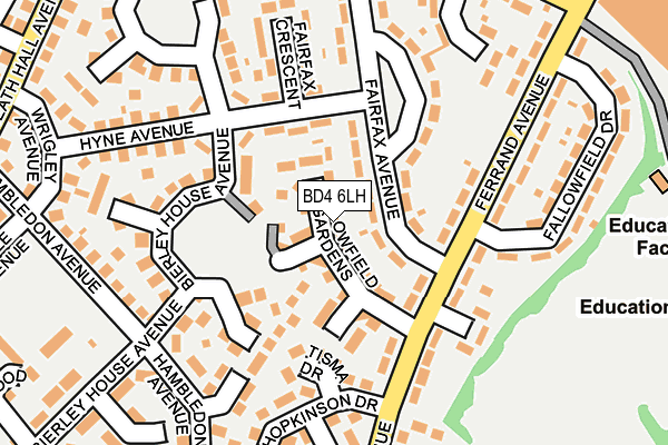 BD4 6LH map - OS OpenMap – Local (Ordnance Survey)