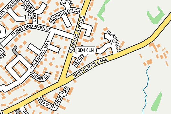 BD4 6LN map - OS OpenMap – Local (Ordnance Survey)