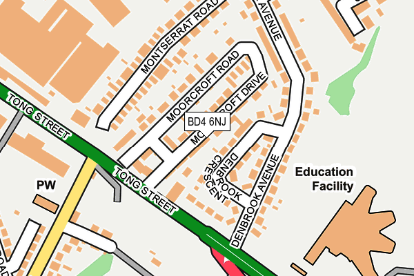 BD4 6NJ map - OS OpenMap – Local (Ordnance Survey)