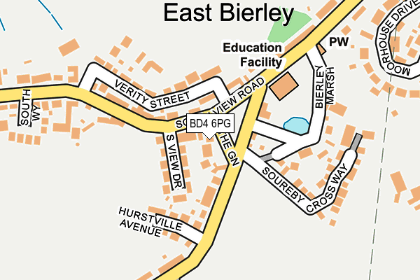 BD4 6PG map - OS OpenMap – Local (Ordnance Survey)