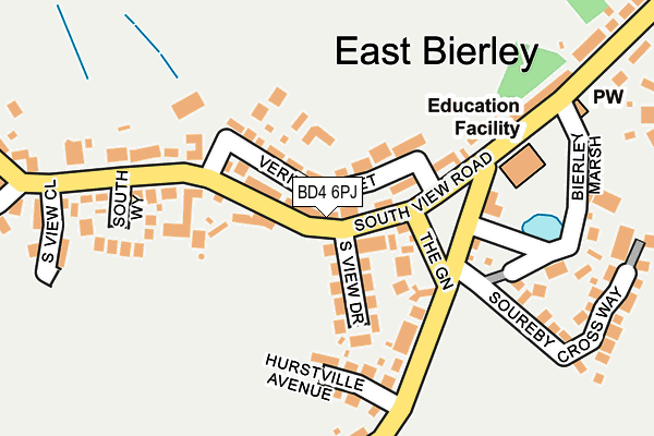 BD4 6PJ map - OS OpenMap – Local (Ordnance Survey)