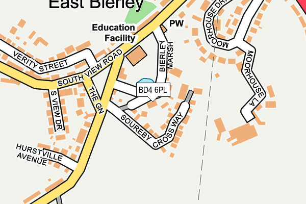 BD4 6PL map - OS OpenMap – Local (Ordnance Survey)