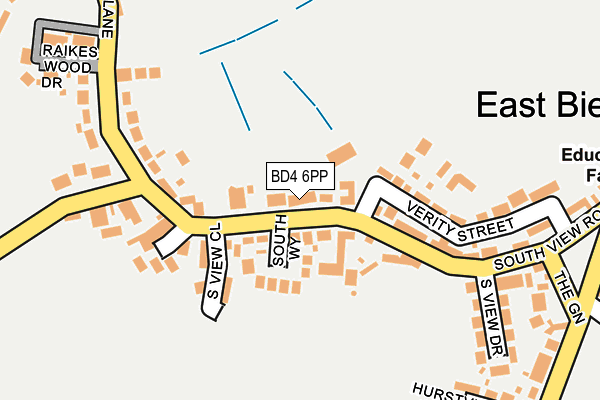 BD4 6PP map - OS OpenMap – Local (Ordnance Survey)