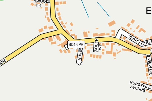 BD4 6PR map - OS OpenMap – Local (Ordnance Survey)