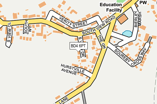 BD4 6PT map - OS OpenMap – Local (Ordnance Survey)