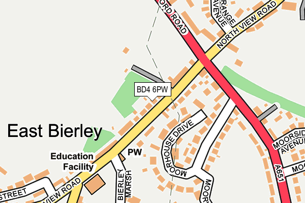 BD4 6PW map - OS OpenMap – Local (Ordnance Survey)
