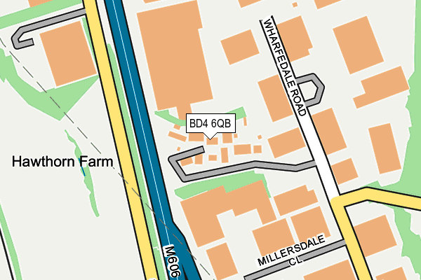 BD4 6QB map - OS OpenMap – Local (Ordnance Survey)