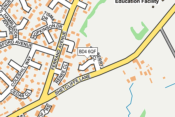 BD4 6QF map - OS OpenMap – Local (Ordnance Survey)