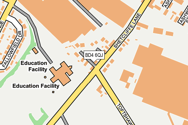 BD4 6QJ map - OS OpenMap – Local (Ordnance Survey)