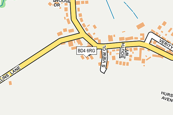 BD4 6RG map - OS OpenMap – Local (Ordnance Survey)