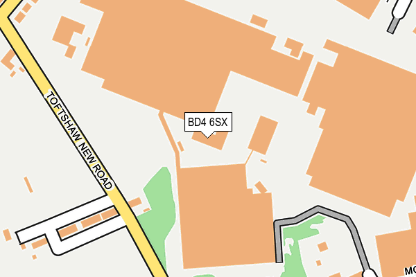 BD4 6SX map - OS OpenMap – Local (Ordnance Survey)