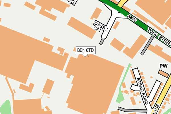 BD4 6TD map - OS OpenMap – Local (Ordnance Survey)