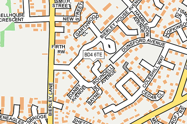 BD4 6TE map - OS OpenMap – Local (Ordnance Survey)