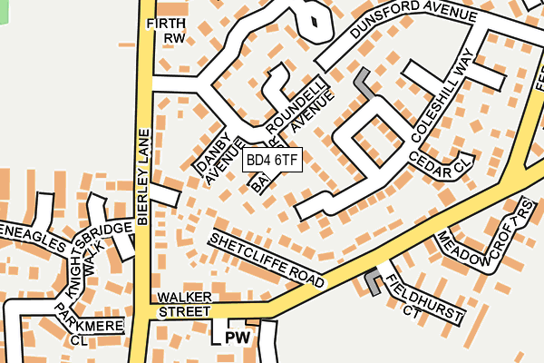 BD4 6TF map - OS OpenMap – Local (Ordnance Survey)