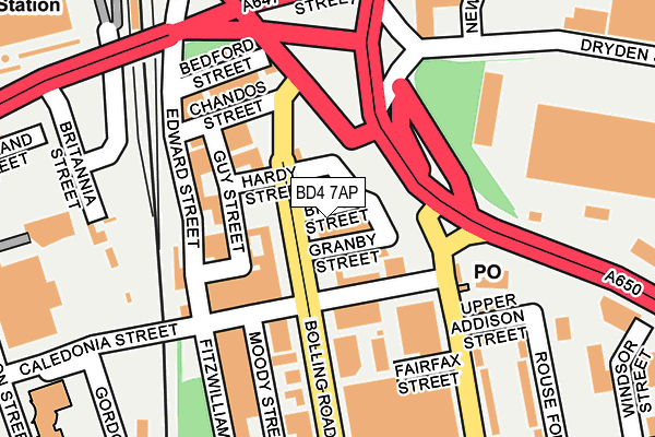 BD4 7AP map - OS OpenMap – Local (Ordnance Survey)