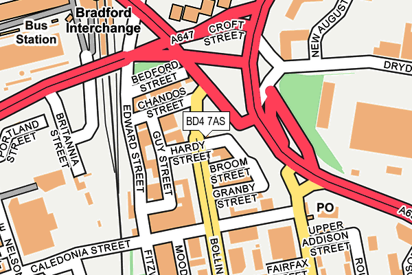 BD4 7AS map - OS OpenMap – Local (Ordnance Survey)