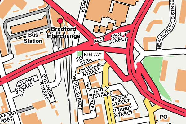 BD4 7AY map - OS OpenMap – Local (Ordnance Survey)