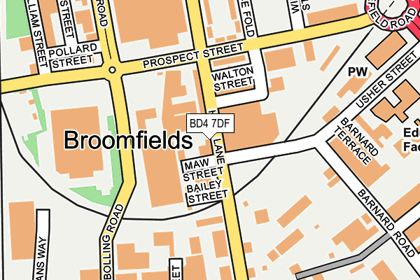 BD4 7DF map - OS OpenMap – Local (Ordnance Survey)