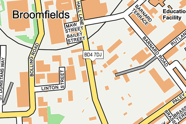 BD4 7DJ map - OS OpenMap – Local (Ordnance Survey)