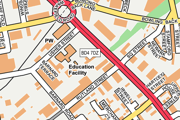 BD4 7DZ map - OS OpenMap – Local (Ordnance Survey)