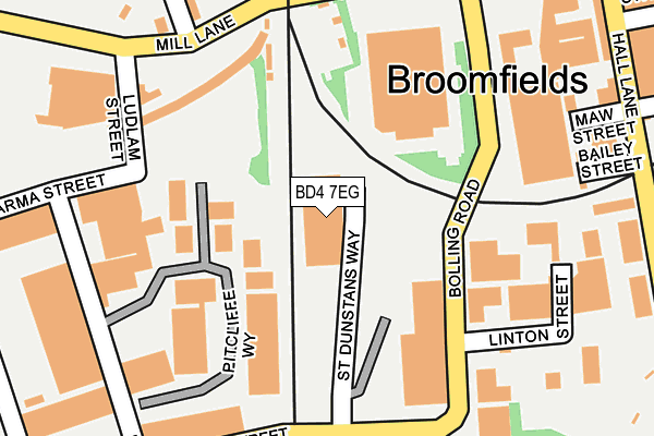 BD4 7EG map - OS OpenMap – Local (Ordnance Survey)