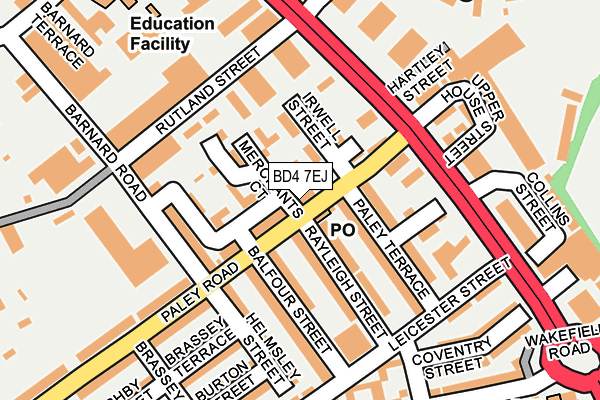 BD4 7EJ map - OS OpenMap – Local (Ordnance Survey)