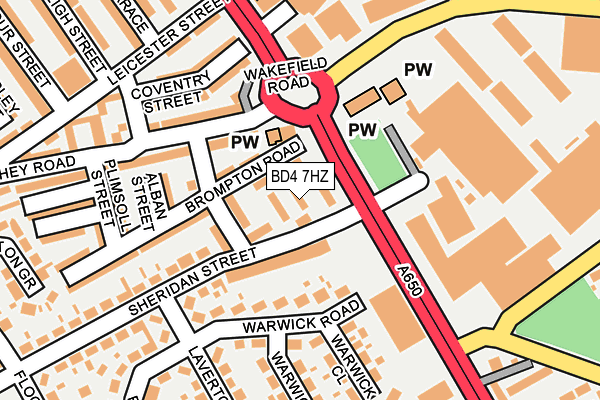 BD4 7HZ map - OS OpenMap – Local (Ordnance Survey)