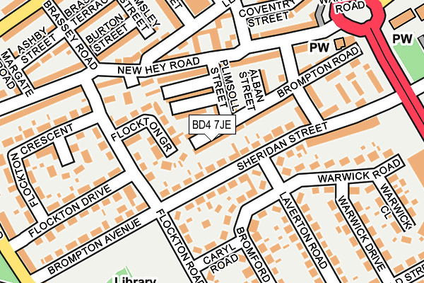 BD4 7JE map - OS OpenMap – Local (Ordnance Survey)