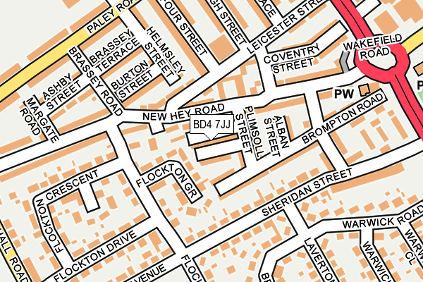 BD4 7JJ map - OS OpenMap – Local (Ordnance Survey)