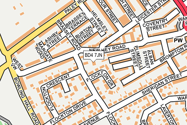 BD4 7JN map - OS OpenMap – Local (Ordnance Survey)