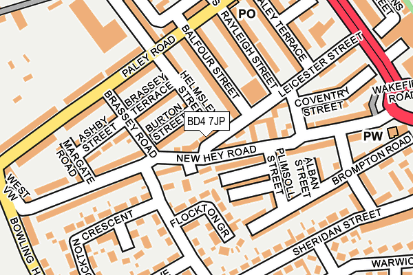 BD4 7JP map - OS OpenMap – Local (Ordnance Survey)