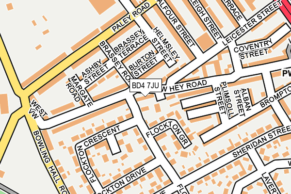 BD4 7JU map - OS OpenMap – Local (Ordnance Survey)