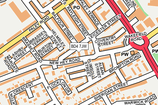 BD4 7JW map - OS OpenMap – Local (Ordnance Survey)