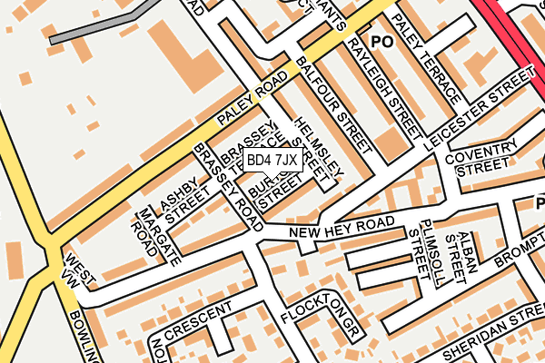 BD4 7JX map - OS OpenMap – Local (Ordnance Survey)