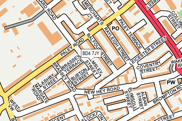 BD4 7JY map - OS OpenMap – Local (Ordnance Survey)