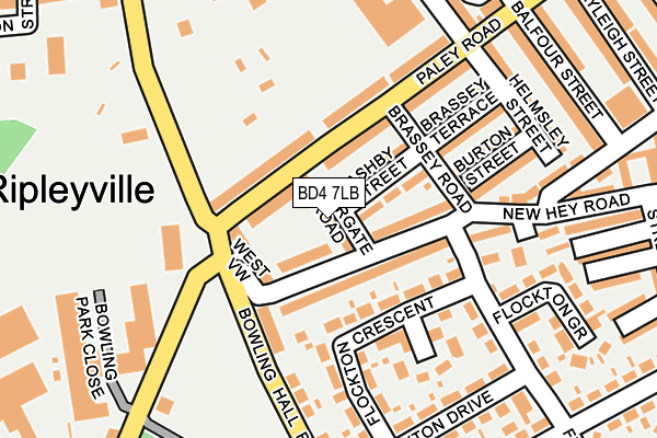 BD4 7LB map - OS OpenMap – Local (Ordnance Survey)