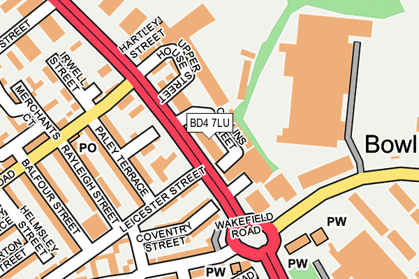 BD4 7LU map - OS OpenMap – Local (Ordnance Survey)